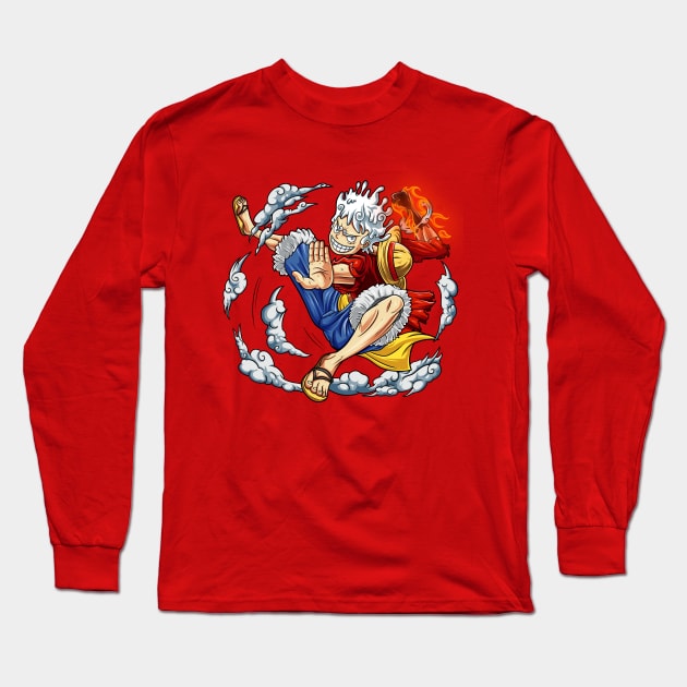 luffy gear 5 Long Sleeve T-Shirt by kuzestd